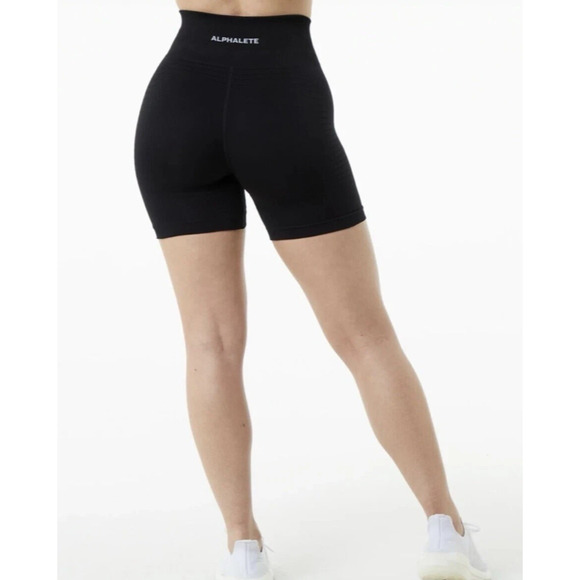 Alphalete Seamless Short Black No Size or Care Tag Shorts Stretch Small/Medium?? - Picture 4 of 6